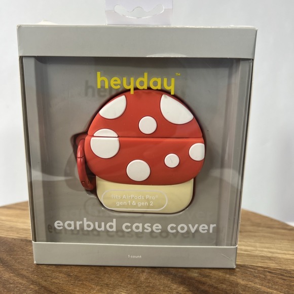heyday Apple AirPods Pro‎ (1/2 Generation) Case - Mushroom. New Open Box. - Picture 1 of 5